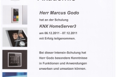 Zertifikat: KNX HomeServer3